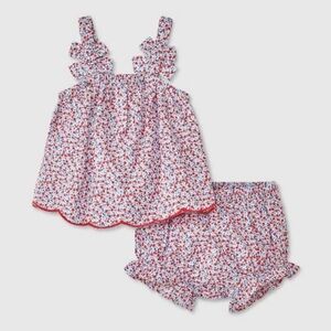 Baby Girl Floral Bow Top & Bottom Set